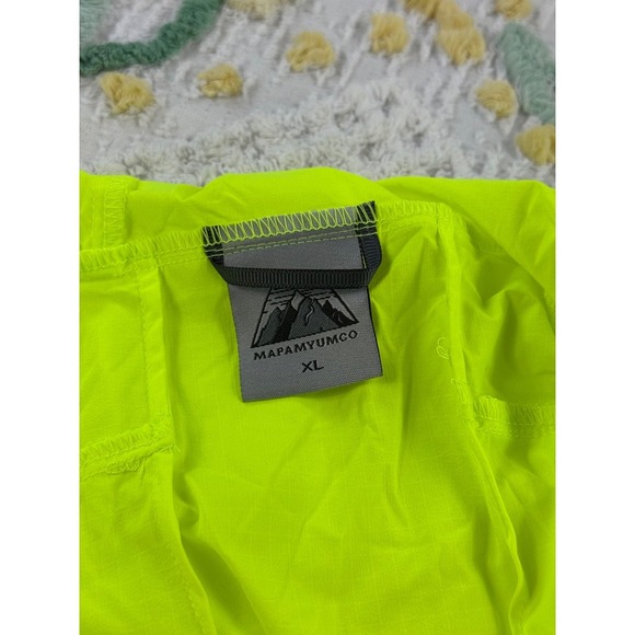 MAPAMYUMCO Yellow Green Ultra Light Quick Dry Hooded Jacket XL - Picture 5 of 12
